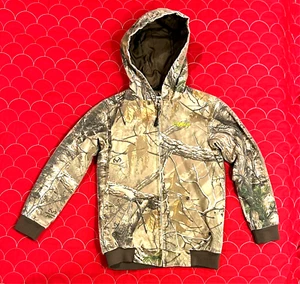 Magellan Camouflage Real Tree Xtra Full Zip Lined Hooded Jacket Youth Size Small - Picture 1 of 6