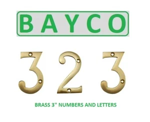 BRASS DOOR NUMBERS AND LETTERS SUPPLIED WITH SCREWS. HAFELE BRAND. - Picture 1 of 3