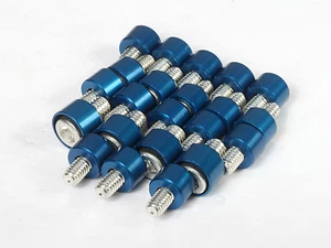 Oil Pan Cup Washer Bolt Kit: Small Chevy, Blue Anodized (PE-1012) FREE SHIP - Picture 1 of 6