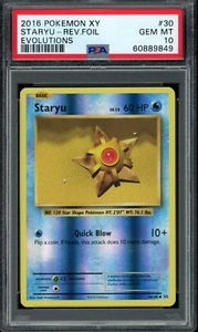 2016 Pokemon XY Evolutions Reverse Foil Holo Staryu #30 Rare Art eBay 1/1 PSA 10 - Picture 1 of 22