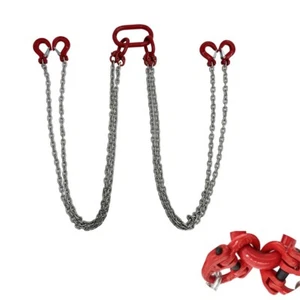 Cabestrillo de cadena 4Tx1.5M con 4 patas 4T/8818.49 lbs carga ganchos de aleación de acero - Imagen 1 de 11