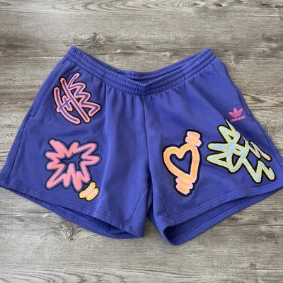 Pantalones Cortos Adidas X Kris Andrew Love Unites Polar Para Mujer 1X Púrpura 5 Pulgadas Entrepierna Foto 1 de 4