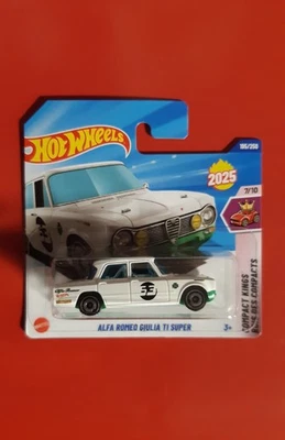 Hot Wheels ALFA ROMEO GIULIA TI SUPER  1:64  2025 Compact Kings bianco e verde - Immagine 1 di 4
