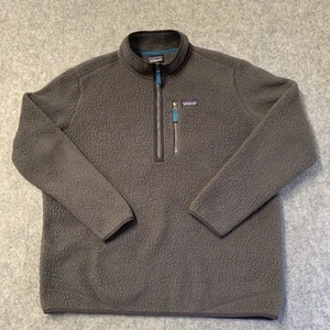 Patagonia Retro Pile 1/2 Zip Pullover Mens XXL Gray Warm Thick - Picture 1 of 14