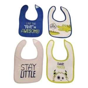 Gator Bibs 4 pack Baby Boy Bib Gift Set Feeding Essentials for baby. - Picture 1 of 7