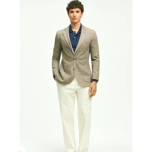 Brooks Brothers Classic Fit Cotton Wool Herringbone Sport Coat 40S - Picture 1 of 9