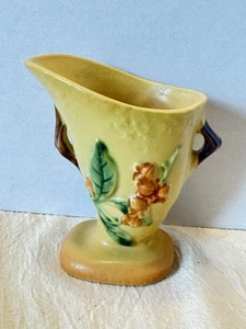 Roseville Bittersweet Yellow 1951 Vintage Art Pottery Vase/Planter 872-5 Chip - Picture 1 of 8