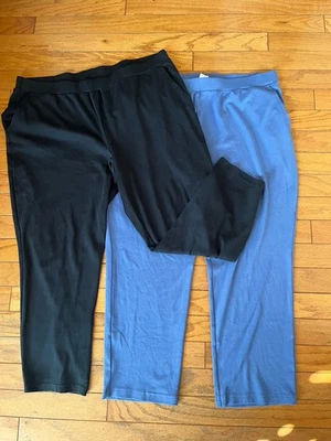 Pantalones para mujer Appleseeds dos pares tobillo negro azul talla 3X” Foto 1 de 4