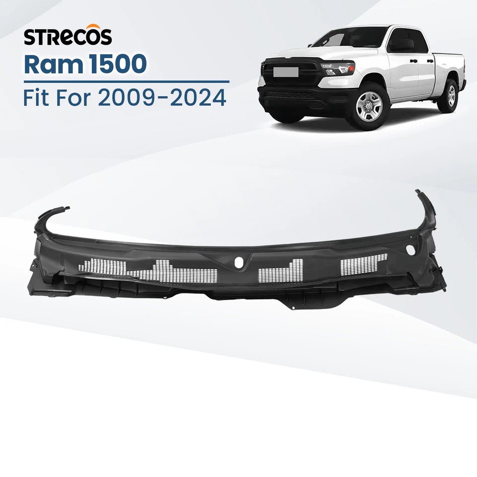 Front Grille Wiper Cowl Windshield Panel For 2009-2024 Dodge Ram 1500 2500 3500 - Изображение 1 из 4