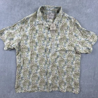 Camisa Margaritaville Abotonada Para Hombres XXL Hawaiana Manga Corta Informal - Nueva Con Etiquetas Foto 1 de 4