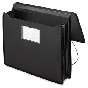Poly Wallet, Accordion File Organizer for File Folders, Letter Size, Black, 5... - Picture 1 of 6