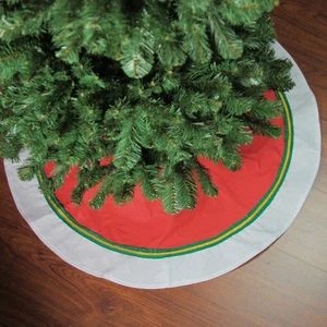 Northlight 36" Christmas Traditions Cardinal Red Green White Border Tree - Picture 1 of 4