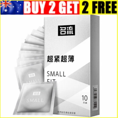 10Pcs Small Size Ultra Thin Latex Condom Men Sex Products Tight Condoms AU - image 1 of 4