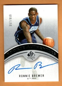 Autógrafo Ronnie Brewer 2006 Upper Deck Rookie Authentics 557/999, ¡casi como nuevo! - Imagen 1 de 2