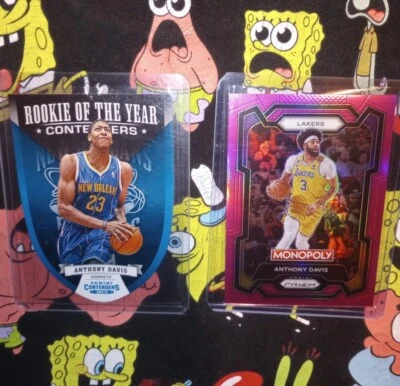 2023-24 Panini Prizm Monopoly Anthony Davis Pink Prizm /149 + Rookie Card - Image 1 of 4
