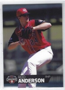 2018 Hickory Crawdads #2 (High A-Texas Rangers) Reid Anderson