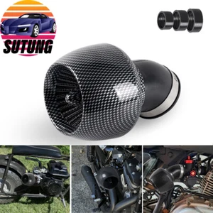 Pit ATV Scooter Carbon Fiber Air Intake Filter Cone 28mm/35mm/42mm/48mm Adapter - Picture 1 of 11