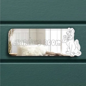 SCOOBY-DOO Door Sign Plaque Acrylic Mirror Any Name/Room-Stick/Hang - Picture 1 of 9