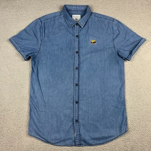 Brunswick Shirt Mens Large Blue Cotton On Icon Series Hamburger Logo Casual - Picture 1 of 7