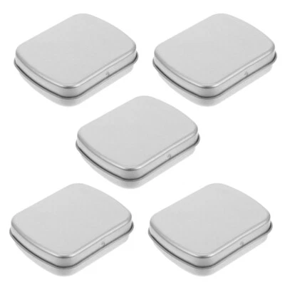  5 Pcs Small Storage Box with Lid Mini Tin Coterie Size B07yf7rmmj - Image 1 of 4