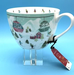 Portobello By Design England Bone China 16 Oz Gondola skiing with gift tag - Picture 1 of 3