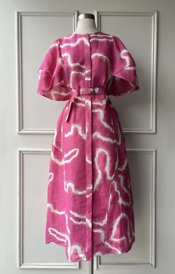 Vestido midi organza estampado COUNTRY ROAD uva abstracta | TALLA: 12, M | $279 nuevo Foto 1 de 4