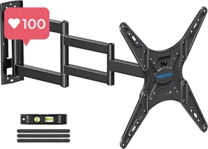 Full Motion Corner TV Wall Mount for 26"-60" TVs, Max VESA 400x400mm, 77lbs - Picture 1 of 12