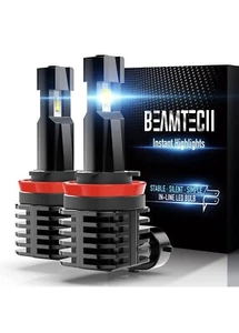 BEAMTECH H11 Bulb,H8 H9 Fog Light Bulb Fanless in Line 6500K Light Bulb - Picture 1 of 1