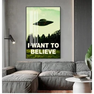 Art Posters Want To Believe X File TV Play Canvas For Living Room Wall Decor - Picture 1 of 12