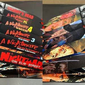 A Nightmare On Elm Street 1-6 Knife Set With Sublimated Stands - Picture 1 of 7