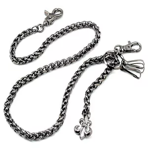 DoubleK Ciondolo Base Forte Biker Camionista Chiave Jean Portafoglio Catena (27") BLK CS148 - Foto 1 di 6