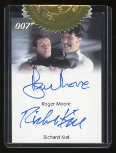 2012 James Bond 007 Autograph Roger Moore Richard Kiel Dual Auto Autograph - Picture 1 of 2