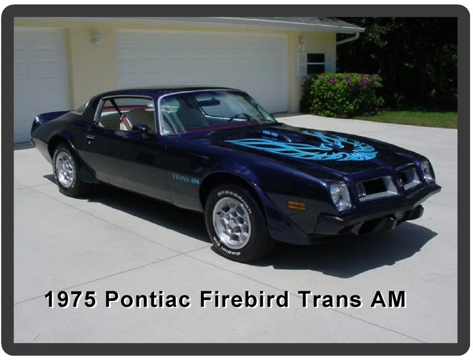 1975 Pontiac Firebird Trans Am Auto Car  Refrigerator / Tool Box  Magnet - Image 1 of 1