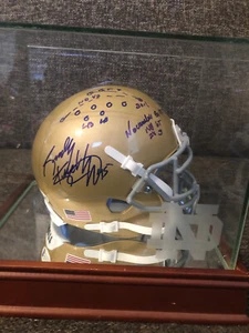 Rudy Ruettiger Autographed Notre Dame Fighting Irish Mini Helmet NCAA BSA COA - Picture 1 of 12
