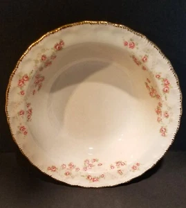 Vintage Pope Gosser 5 3/4" Small Fruit Bowl Scalloped Gold Trim #42 - Picture 1 of 5