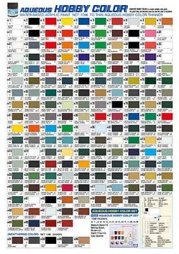 MR. HOBBY ACRYLIC PAINT Gunze GSI Mr. Color vernice acquosa H1~H80 (10 ml) kit modello scelta multipla