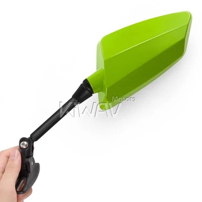 Montaje en carenado espejos retrovisores verde HAWK lente ancha convexa se adapta a YAMAHA YZF R3 Foto 1 de 4