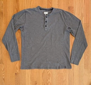 Rag & Bone Standard Issue Men Henley Shirt Heather Grey Long Sleeve Size Large - Picture 1 of 9