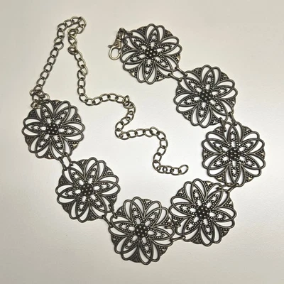 Женский медальон цепочка ремень регулируемый латуни филигранный хиппи богемное ретро фестиваль - Изображение 1 из 4