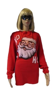 Red Shirt Long Sleeves Santa HO HO size L (42-44) (700-198) New no tags - Picture 1 of 8