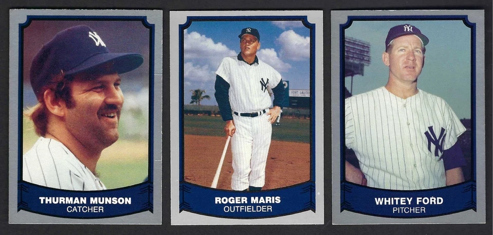 Lote Pacific New York Yankees 1988 #s 34 Thurman Munson, 89 Roger Maris, 210 Ford Foto 1 de 1