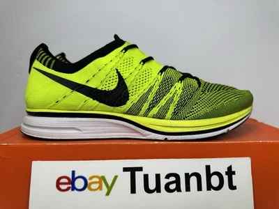Nike Flyknit Trainer Plus Men's Training Shoes Neon Volt/Black/White 532984-700 - Image 1 of 4