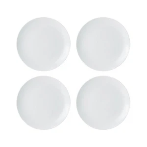 Mikasa Chalk 4 Piece Porcelain Side Plate Set 21cm White - Picture 1 of 5
