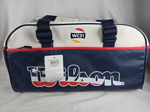 Wilson Premium Tennis Duffel Bag Red White & Blue USPTA WC21 Limited Edition NWT - Picture 1 of 13