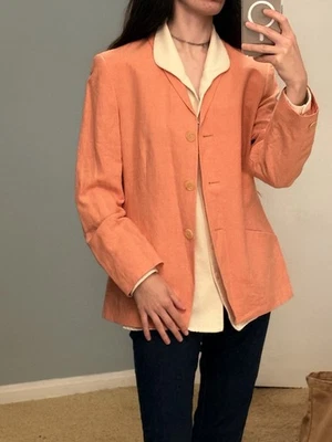 Blazer vintage de lino y seda Cherruti Foto 1 de 4