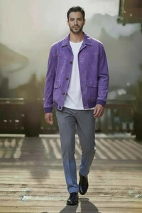 Seraphin Suede Bomberjacket Quiet Luxury  Purple Size EUR 40 $3,ar2 - Picture 1 of 12
