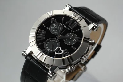 Reloj para hombre TIFFANY & Co. Atlas Z1301.32.11A10A71A esfera negra Qz [caja dañada] Foto 1 de 4