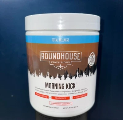 2 ROUNDHOUSE PROVISIONS MORNING KICK-DIGESTIVE POWDER-STRAWBERRY LEMONADE 9.1 0Z - Image 1 of 4