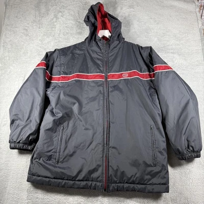 Chaqueta Nike De Colección Para Hombres XL Reversible Con Capucha Forrada de Vellón Abrigo Abombado Y2K De Colección Foto 1 de 4