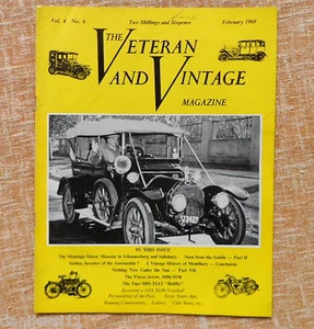 Veteran and Vintage Magazine, Volume 4, No. 6, year 1960, Pioneer Edit, February - Imagen 1 de 1
